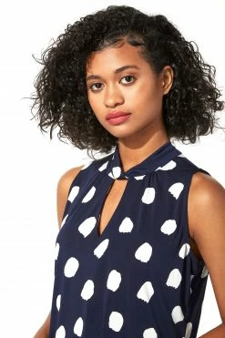 Roman Blue Twist Neck Spot Print Vest Top 10 Roman Blue Twist Neck Spot Print Vest Top -Roman Sales Shop unnamed file 12109