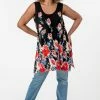 Roman Red Curve Floral Border Asymmetric Vest Top 1 Roman Red Curve Floral Border Asymmetric Vest Top -Roman Sales Shop unnamed file 12111