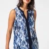 Roman Blue Abstract Print Notch Neck Sleeveless Top 2 Roman Blue Abstract Print Notch Neck Sleeveless Top -Roman Sales Shop unnamed file 12127