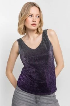 Roman Purple Ombre Metallic Plisse Vest Top 13 Roman Purple Ombre Metallic Plisse Vest Top -Roman Sales Shop unnamed file 12147