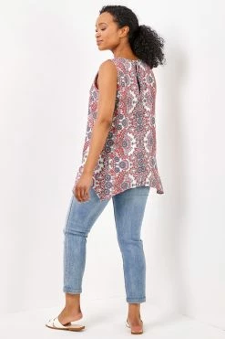 Roman Pink Petite Paisley Border Print Vest Top 10 Roman Pink Petite Paisley Border Print Vest Top -Roman Sales Shop unnamed file 12155