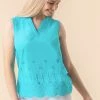 Roman Blue Sleeveless Scalloped Broderie Top 1 Roman Blue Sleeveless Scalloped Broderie Top -Roman Sales Shop unnamed file 12184