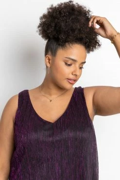 Roman Purple Curve Metallic Plisse Vest Top 14 Roman Purple Curve Metallic Plisse Vest Top -Roman Sales Shop unnamed file 12198