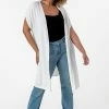 Roman White Curve Cap Sleeve Longline Cardigan -Roman Sales Shop unnamed file 12226