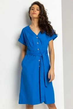 Roman Black Cotton Belted Midi Shirt Dress 13 Roman Black Cotton Belted Midi Shirt Dress -Roman Sales Shop unnamed file 1223