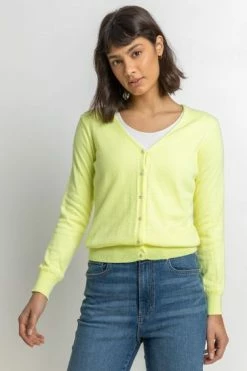 Roman Pink Faux Pearl Button Detail Cardigan -Roman Sales Shop unnamed file 12239