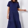 Roman Blue Contrast Spot Print Tiered Midi Dress 1 Roman Blue Contrast Spot Print Tiered Midi Dress -Roman Sales Shop unnamed file 1224