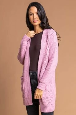 Roman Green Cable Knit Longline Cardigan -Roman Sales Shop unnamed file 12253