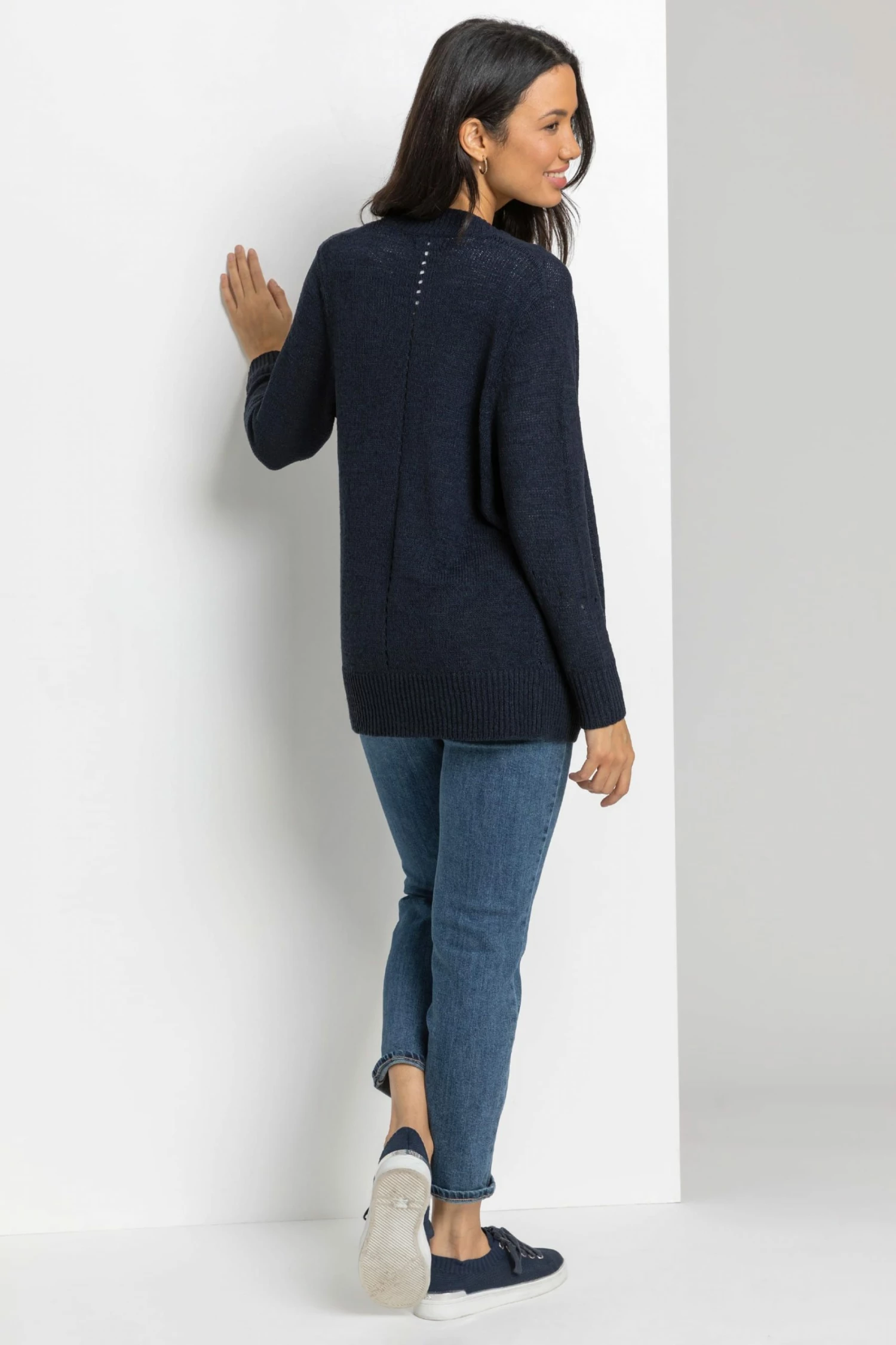 Roman Blue Tape Stitch Cardigan 4 Roman Blue Tape Stitch Cardigan - Image 2