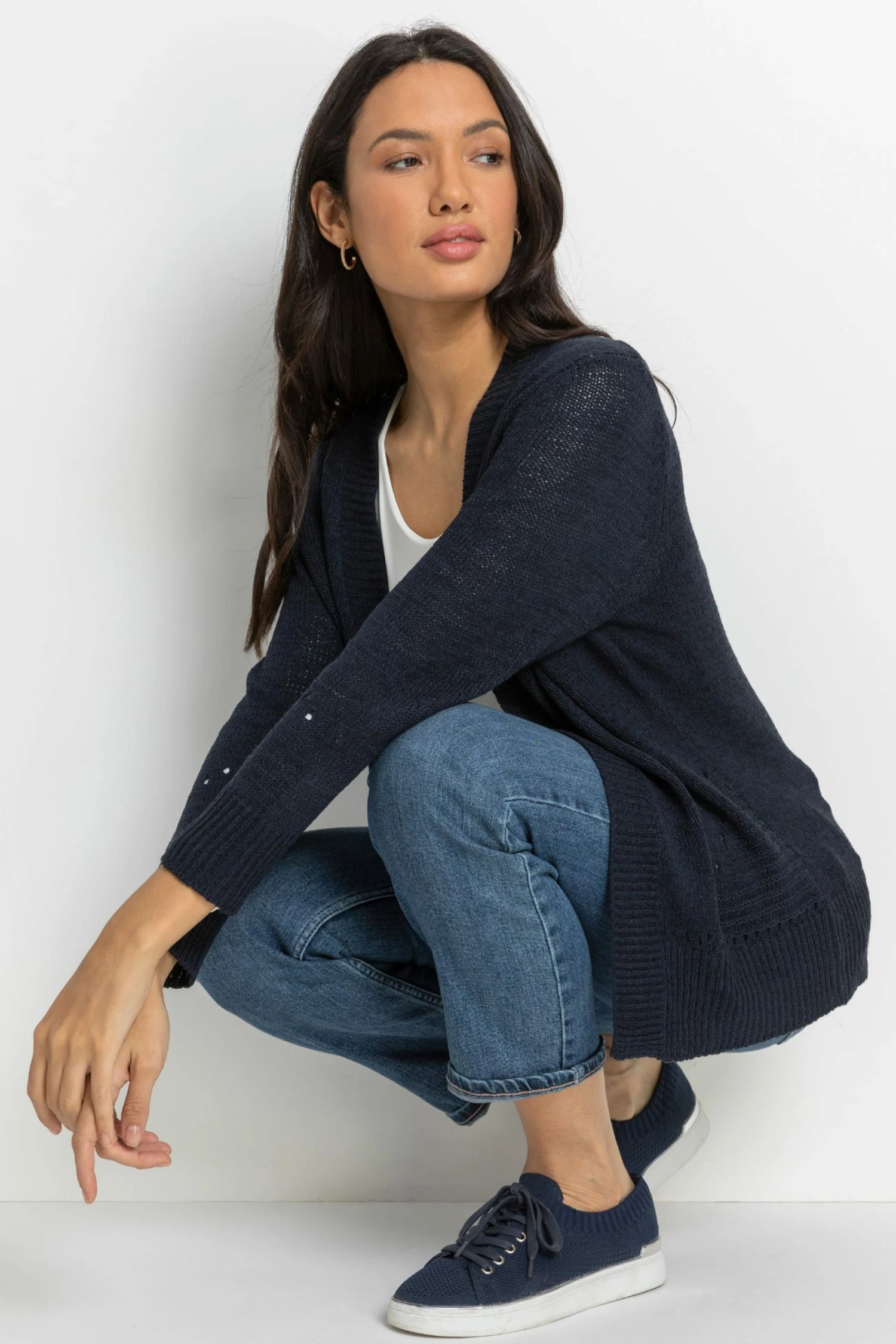 Roman Blue Tape Stitch Cardigan 6 Roman Blue Tape Stitch Cardigan - Image 4