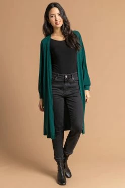 Roman Green Longline Ribbed Texture Cardigan 12 Roman Green Longline Ribbed Texture Cardigan -Roman Sales Shop unnamed file 12283