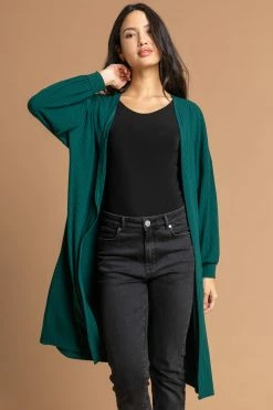 Roman Green Longline Ribbed Texture Cardigan 13 Roman Green Longline Ribbed Texture Cardigan -Roman Sales Shop unnamed file 12284