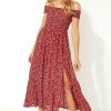 Roman Red Print Shirred Bardot Maxi Dress 1 Roman Red Print Shirred Bardot Maxi Dress -Roman Sales Shop unnamed file 1229