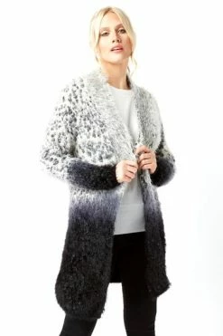 Roman Grey Fluffy Animal Print Longline Cardigan 7 Roman Grey Fluffy Animal Print Longline Cardigan -Roman Sales Shop unnamed file 12315