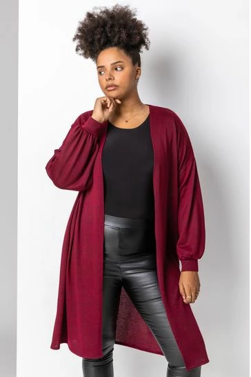 Roman Red Curve Longline Marl Cardigan 7 Roman Red Curve Longline Marl Cardigan - Image 5