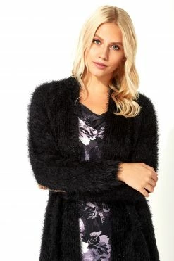 Roman Black Fluffy Long Sleeve Cardigan 9 Roman Black Fluffy Long Sleeve Cardigan -Roman Sales Shop unnamed file 12330