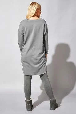 Roman Grey Foil Heart Pocket Sweater Top -Roman Sales Shop unnamed file 12351