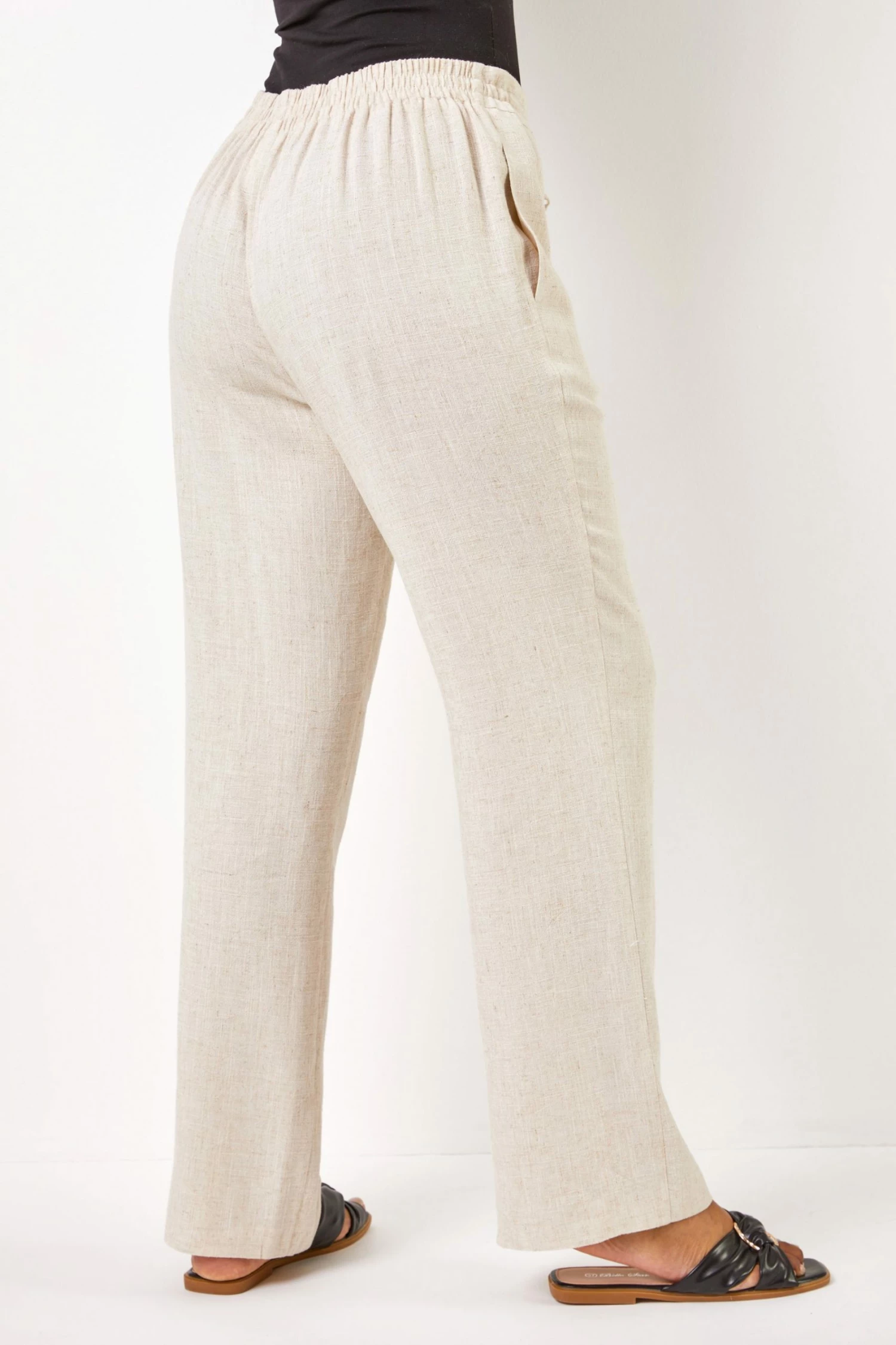 Roman Grey Petite Woven Tie Front Joggers 4 Roman Grey Petite Woven Tie Front Joggers - Image 2