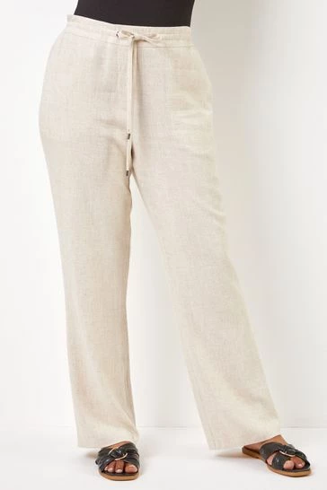 Roman Grey Petite Woven Tie Front Joggers 7 Roman Grey Petite Woven Tie Front Joggers - Image 5