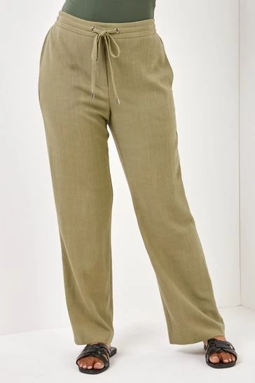 Roman Grey Petite Woven Tie Front Joggers 8 Roman Grey Petite Woven Tie Front Joggers - Image 6