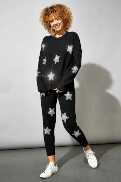 Roman Black Star Knit Lounge Trousers 9 Roman Black Star Knit Lounge Trousers -Roman Sales Shop unnamed file 12393