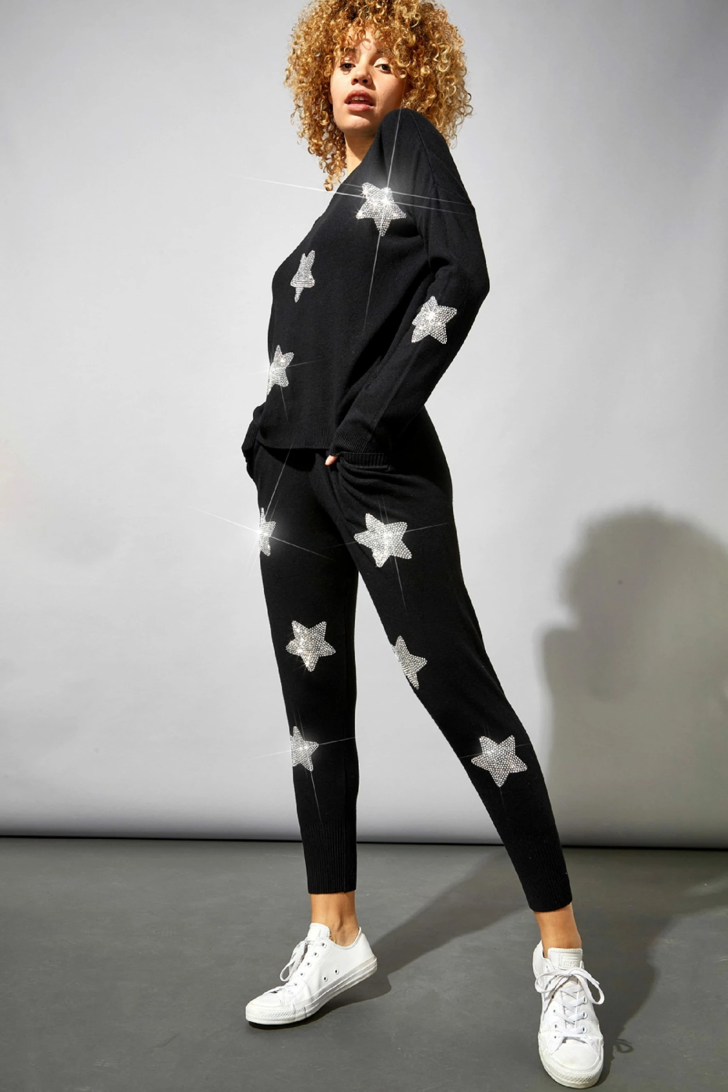 Roman Black Star Knit Lounge Trousers 6 Roman Black Star Knit Lounge Trousers - Image 4