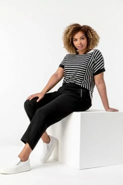 Roman Black Roman Navy Curve 29 Inch Tie Front Joggers -Roman Sales Shop unnamed file 12400