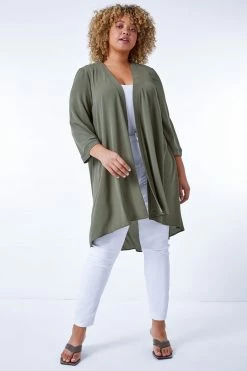 Roman Green Curve Plain Longline Kimono 10 Roman Green Curve Plain Longline Kimono -Roman Sales Shop unnamed file 12416