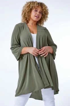 Roman Green Curve Plain Longline Kimono 12 Roman Green Curve Plain Longline Kimono -Roman Sales Shop unnamed file 12418