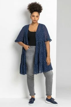 Roman Blue Curve Flock Spot Tiered Kimono 10 Roman Blue Curve Flock Spot Tiered Kimono -Roman Sales Shop unnamed file 12421