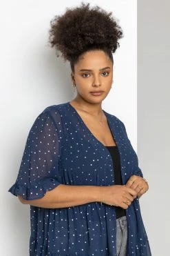 Roman Blue Curve Flock Spot Tiered Kimono 11 Roman Blue Curve Flock Spot Tiered Kimono -Roman Sales Shop unnamed file 12422