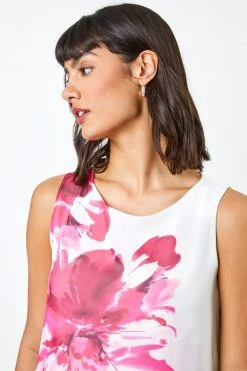 Roman White Bold Floral Overlay Vest Top 11 Roman White Bold Floral Overlay Vest Top -Roman Sales Shop unnamed file 12450