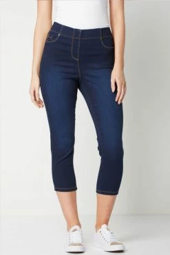 Roman Blue Cropped Denim Jegging