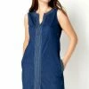 Roman Blue Denim Shift Dress -Roman Sales Shop unnamed file 12470