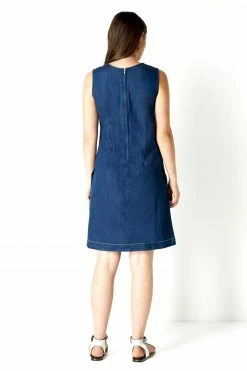 Roman Blue Denim Shift Dress -Roman Sales Shop unnamed file 12472