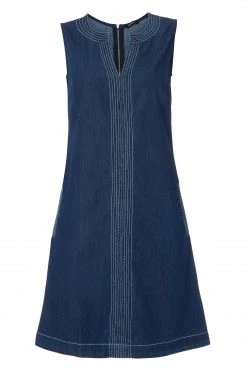 Roman Blue Denim Shift Dress -Roman Sales Shop unnamed file 12473