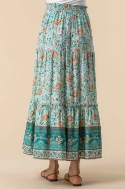 Roman Green Tiered Print Maxi Skirt 8 Roman Green Tiered Print Maxi Skirt -Roman Sales Shop unnamed file 12490
