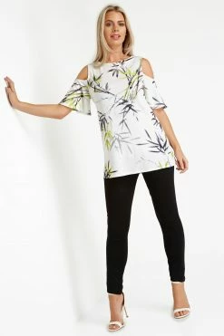 Roman Ivory Oriental Cold Shoulder Top 9 Roman Ivory Oriental Cold Shoulder Top -Roman Sales Shop unnamed file 12532