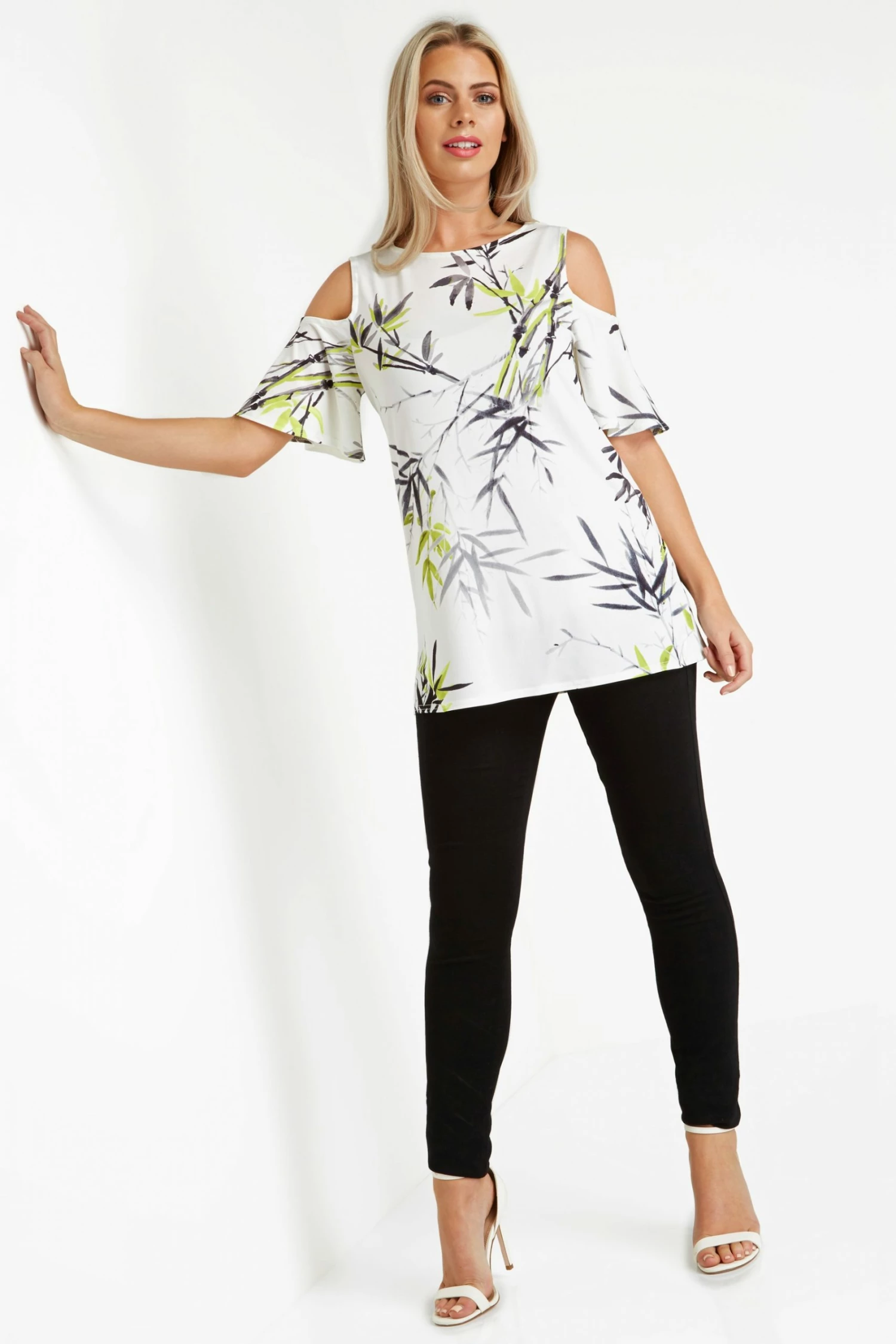 Roman Ivory Oriental Cold Shoulder Top 5 Roman Ivory Oriental Cold Shoulder Top - Image 3