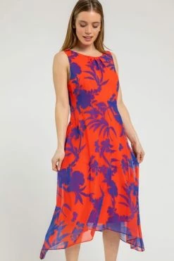 Roman Red Petite Floral Print Chiffon Dress 11 Roman Red Petite Floral Print Chiffon Dress -Roman Sales Shop unnamed file 1254