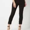 Roman Black Cropped Stretch Trousers With Lace Hem 1 Roman Black Cropped Stretch Trousers With Lace Hem -Roman Sales Shop unnamed file 12541