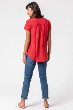 Roman Red Ditsy Embroidered Trim Detail Top 8 Roman Red Ditsy Embroidered Trim Detail Top -Roman Sales Shop unnamed file 12547