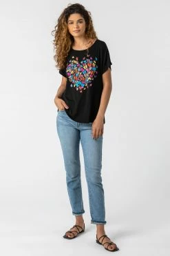 Roman Black Butterfly Heart Print T-Shirt 11 Roman Black Butterfly Heart Print T-Shirt -Roman Sales Shop unnamed file 12561