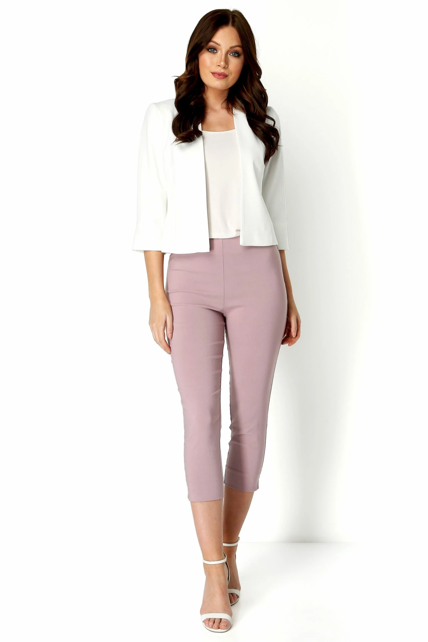 Roman Ivory 3/4 Sleeve Rochette Jacket 4 Roman Ivory 3/4 Sleeve Rochette Jacket - Image 2