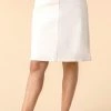 Roman White A Line Knee Length Denim Skirt 1 Roman White A Line Knee Length Denim Skirt -Roman Sales Shop unnamed file 12592