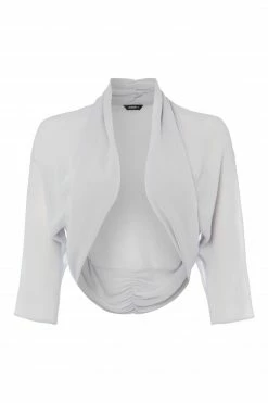Roman Grey Ruched Hem Chiffon Bolero 13 Roman Grey Ruched Hem Chiffon Bolero -Roman Sales Shop unnamed file 12600