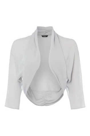 Roman Grey Ruched Hem Chiffon Bolero 7 Roman Grey Ruched Hem Chiffon Bolero - Image 5