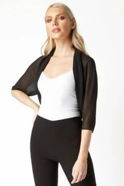 Roman Grey Ruched Hem Chiffon Bolero 16 Roman Grey Ruched Hem Chiffon Bolero -Roman Sales Shop unnamed file 12603