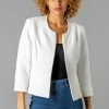Roman Ivory Textured Cropped Jacket -Roman Sales Shop unnamed file 12619