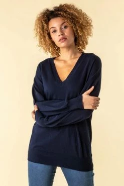 Roman Black V-Neck Long Sleeve Jumper -Roman Sales Shop unnamed file 12638